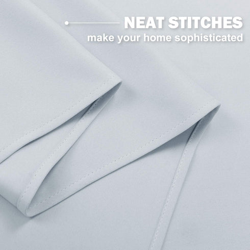 NICETOWN Greyish White Tiers Kitchen Curtains, Room Darkening Energy Efficient Grommet-Top Panels for Short Windows