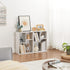 VECELO 3-Cube Small Bookshelf, Modern Bookcases with Shelves, Vertical or Horizontal Cubby Storage Organizer, Pearl