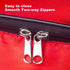 TQS Large Christmas Wreath Storage Bag - 30 Inch, Red Cotton, Zipper Closure, Reinforced Handles, Ideal for Decorations