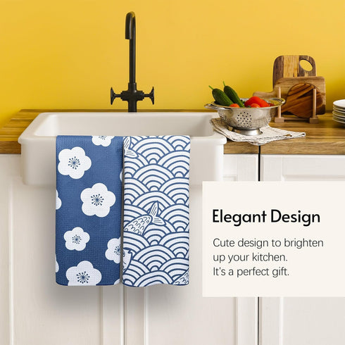 18" 30" 2-Pack Eulnars Kitchen Towels, Premium Dish Towels for Kitchen Drying, x Tea Towels, Quick Dry Microfiber Dish
