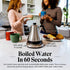 Gooseneck Electric Kettle with Temperature Control & Presets, 1L Stainless Steel Tea & Pour Over Coffee Kettle