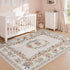 5x7 Joydeco Floral Bow Pink Rug for Bedroom, Washable Area Rug for Girls Nursery Playroom, Ultra-Thin Non Slip Soft