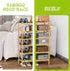 6-Tier Closet BMOSU Bamboo Small Shoe Rack Premium Stackable Shoe Shelf Storage Organizer for Hallway Living Room