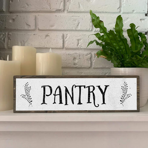Kitchen Wood Signs, Medium - Wood and Metal, Pantry