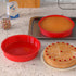 SILIVO 9.5 inch Round Nonstick Silicone Cake Molds - 2 Pack for Layer, Cheese & Chocolate Cakes