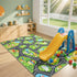 72"x48" City Life Car Play Rugs, Educational and Fun Urban Road Play Mat for Kids, Non-Slip Playmat with Streets