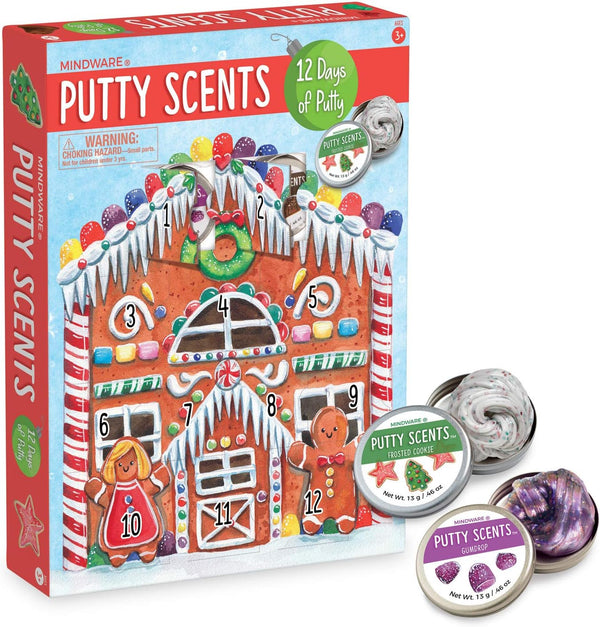 MindWare Putty Scents Countdown Calendar, 12 Days of Scented Putty with 12