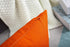 TangDepot Handmade Decorative Solid 100% Cotton Canvas Throw Pillow Covers, 26"x26" (Orange)