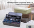AARAINBOW 2 Packs Underwear Socks Ties Storage Organizer with Lids, Foldable Closet Drawer Organizer 60 Cells (30 Cell,