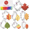 Ann Clark Cookie Cutters Fall Leaves - 7-Pc. Set Made in the USA, Oak, Teardrop, and Maple Leaf Shapes