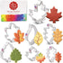 Ann Clark Cookie Cutters Fall Leaves - 7-Pc. Set Made in the USA, Oak, Teardrop, and Maple Leaf Shapes
