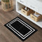 Uphome Black Bathroom Rugs, Shaggy Soft Microfiber Bath Mat, Non Slip Machine Washable, 18x26 inch