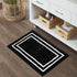 Uphome Black Bathroom Rugs, Shaggy Soft Microfiber Bath Mat, Non Slip Machine Washable, 18x26 inch