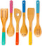 BergHOFF Bamboo 6Pc Utensil Set, Multi-Color, 12" with Hanging Loop
