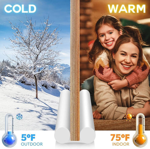 MAXTID Under Door Draft Stopper, Cold Air Blocker for Large Doors, Adjustable Weather Stripping