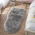 Small Faux Fur Rug, 2x4 ft Ultra Soft Sheepskin Chair Sofa Cover, Grey Fluffy Shag Rug for Bedroom Nursery Kids Room