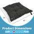 SINSOSSO Linen Cushion Pillow for Sitting, 22" Large Square Office Non-Slip Washable Yoga Indoor Floor Cushion Seating, Black, 1 PCS by SINOSSO