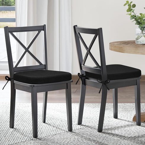 17" 16" 2", Shinnwa Dining Chair Pads, Patented Design Memory Foam Kitchen Chair Cushions with Ties and Washable Cover
