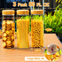 Glass Jars with Airtight Lid - 3 Pack 80oz Glass Canisters with Bamboo Lids for Cereal, Cookies, Pasta Storage