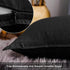 Jeanerlor Cotton Linen Decorative Lumbar Throw Pillow Case 12"x20" for Wedding/Party/Gift, Black