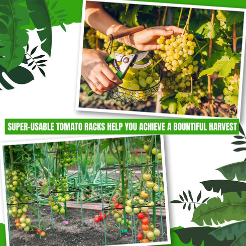 10 51 Inch Sunnyray Pcs Tomato Cage up to Plant Cage Deformable Trellis Assembled Tomato Garden Cages Plant Stakes