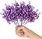 Kesywale Artificial Purple Berry Stems, 24 Pack 8.7" Christmas Glitter Berries Stems Artificial