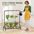 Josmimic 40'' 3 Plant Stand Outdoor Tall Plant Shelf For Patio Metal Plant Rack Flower Pot Clearance With Hooks