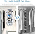 Closet 8 SLEEPING LAMB Short Hanging Shoe Organizer for Storage with Mesh Side Pockets Holds Pairs, Hanging Shoe Rack