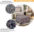 Ottoman Cover Square Slipcovers Printed,Stretch Footrest Stool Cover for Ottoman Square,Soft Foot Stool Cover Protector
