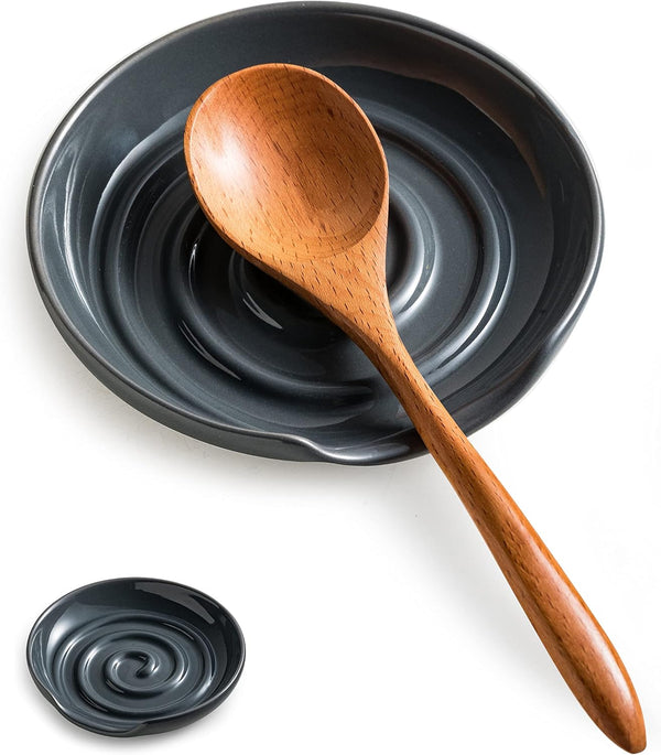 Spoon Holder, Deep Tray Spoon Rest for Preventing Sauce Spillage, Utensils Holder for Spatula, Coffee Spoon, Kitchen