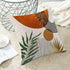 Boho Mid Century Pillow Covers 18x18 Set of 2, Orange Gold Geometric Aesthetic Cushion Cover for Living Room Decor