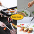 JETKONG 2 Pcs 12-Inch Extra-Long Stainless Steel Kitchen Tweezers, Fine Tweezer Tongs, Silver