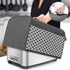 Yarwo 4 Slice Toaster Cover, Gray with Grid, Fits Most Long Slot Toasters, Pockets and Top Handle