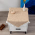 24 24 Inch Faux Linen Small Square Tablecloth Flaxen Textured Farmhouse Fabric Table Cloth Heavy Duty Wrinkle Resistant