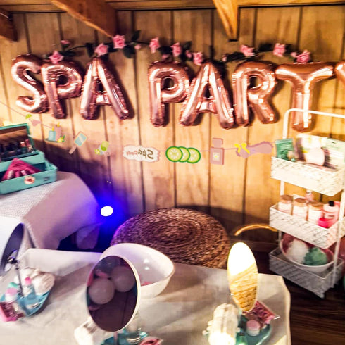 LaVenty 2 PCS Spa & Party Balloons Banner for Spa & Birthday Theme Decoration
