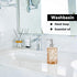 Easy-Tang 12 Oz Clear Glass Soap Dispenser for Kitchen and Bathroom, Refillable with Stainless Steel Pump, Amber