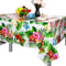 Tatuo 2 Pcs Large Summer Floral Table Cloth, Hawaiian Tropical Disposable Table Covers for Luau Party (51.2 x 86.6