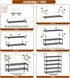 Saincustom 5-Tier Closet 5 Shoe Rack - Shoe Organizer, Sturdy Shoe Storage Shelf, Perfect for Front Door Entrance