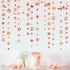 Rose Gold 10th Birthday Decorations, Number 10 Circle Dot Twinkle Star Garland Bunting Banner for Girls Boys Party