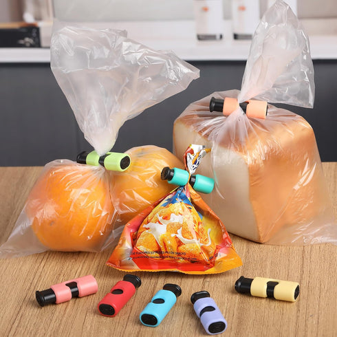 8 Pack, Mr. Pen- Squeeze and Lock Bread Bag Clips, Crayon Colors, Squeeze and Lock Bread Clips Reusable