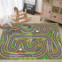 Kids Rug, Race Track Playmat Rugs 7047 in Kids Carpet with Rubber