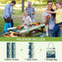 Picnic Table Cover with Bench Covers Camping Tablecloth with Storage Bag Windproof Waterproof Picnic Table Covers