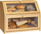 BMOSU Farmhouse Bread Box for Kitchen Countertop Bread box Double Layer Bamboo