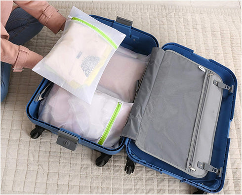 Mesh Laundry Bags 6-Pack, Medium 16 x 12 Inch Colorful Zipper Wash Bag for Delicates, Travel Storage, Underwear