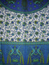 India Arts Peacocks Tab Top Curtain Drape Panel, Cotton, 44" x 88" Blue