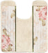 Popular Bath Contour Bath Rug, Madeline Collection, 23" x 10.5", Beige/Pink