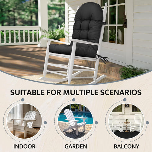 mudilun Outdoor Adirondack Chair Cushion High Weather Resistant Tufted Waterproof Lounge Cushion Anti-Slip Thickened