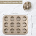 Mini Muffin Pan, Premium Small Cupcake Pans, Carbon Steel 12-Cup Muffin Tin, Versatile Non-Stick Bakeware by Audingull