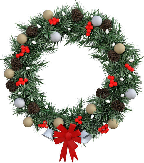 20 Pieces Hanging Wreaths Paper Round Christmas Ornaments with 20 Strings for DIY Craft Decoration