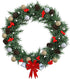 20 Pieces Hanging Wreaths Paper Round Christmas Ornaments with 20 Strings for DIY Craft Decoration